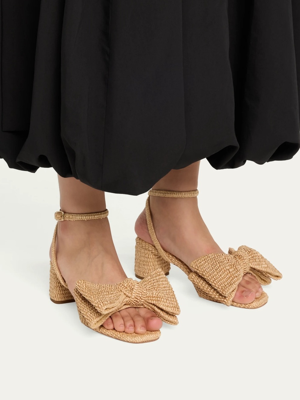 Loeffler Randall Carmen woven oversized bow sandals